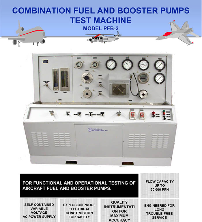 Combination Fuel and Booster PumpsTest Machine
